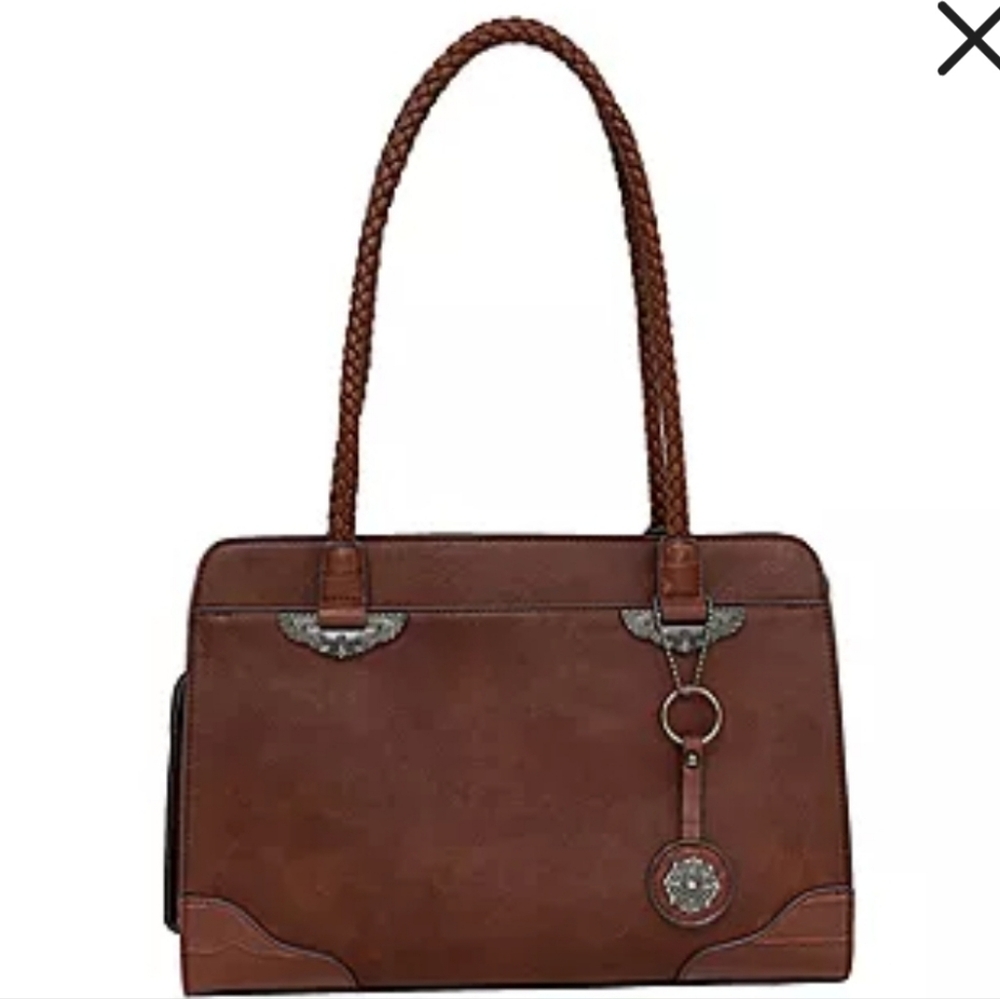 Bueno of California Mix Media Tote Bag Purse